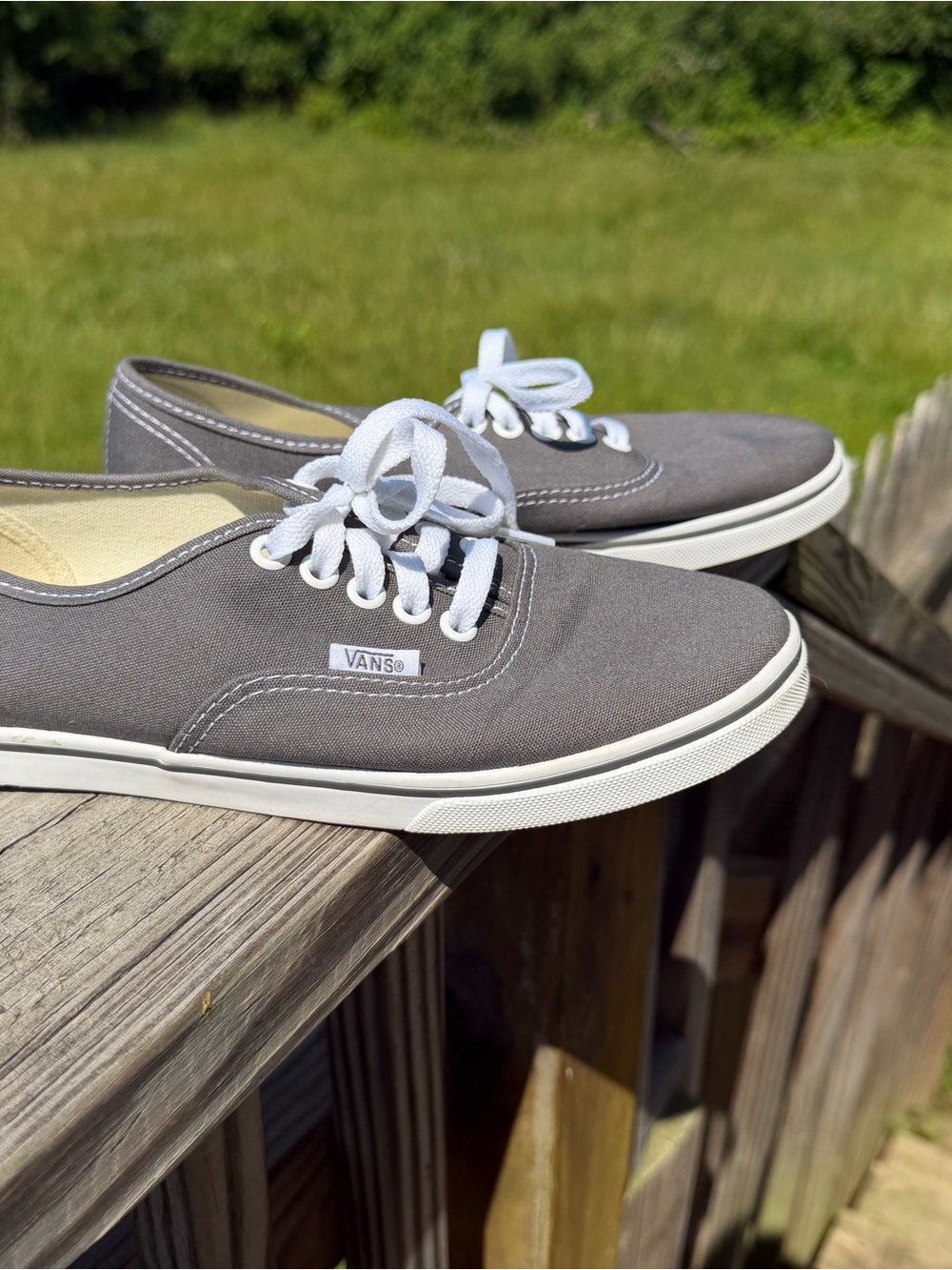 Vans Authentic Gray Canvas Sneakers | Women’s 7